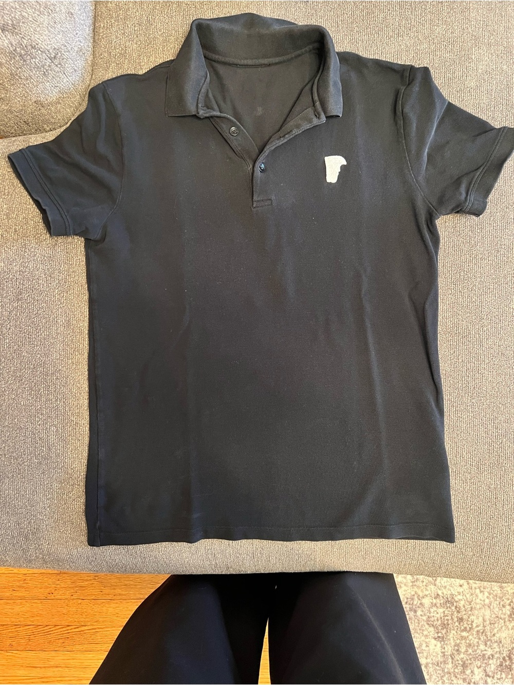 Versace Black Polo with White Chest Emblem
